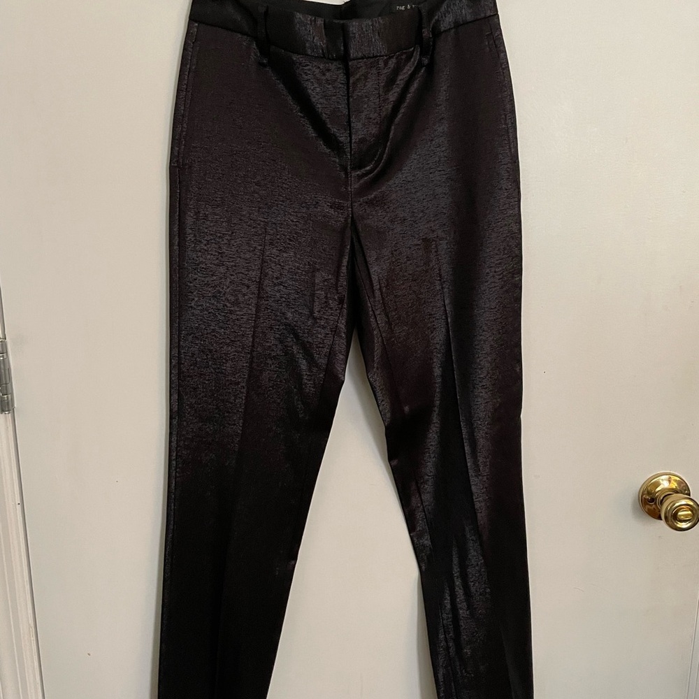 Rag & Bone Black Dress Pants with Classic Straight-Leg Cut